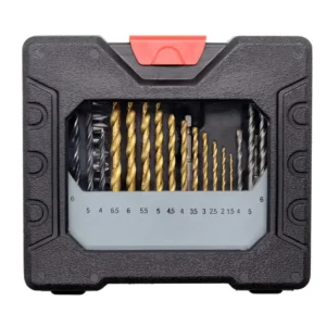 31pcs drills and screw driver bit set for wood, metal and masonry