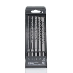 5pcs SDS Plus Hammer Drill Bit Set x 160mm