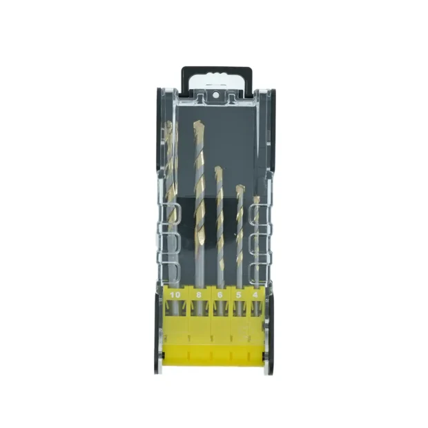 5pcs set brass plated masonry drill