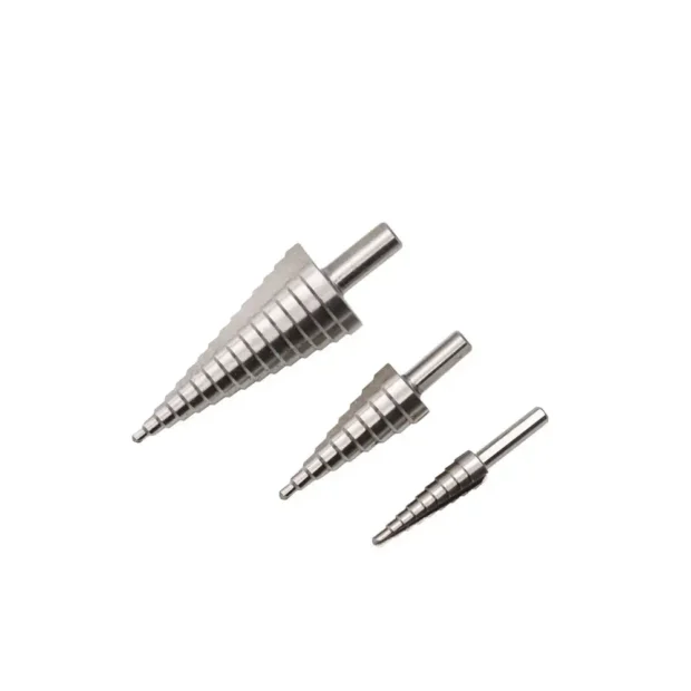 Double Flute HSS Step Drill Bit Bright Finish – 4-12mm
