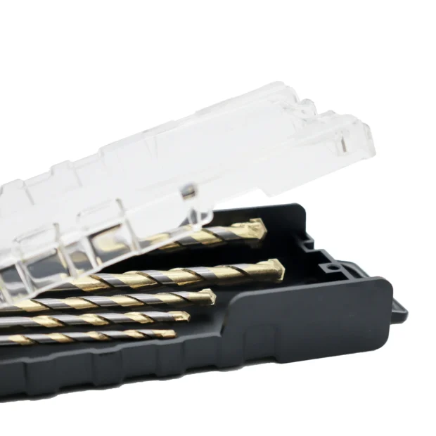 5pcs set brass plated masonry drill