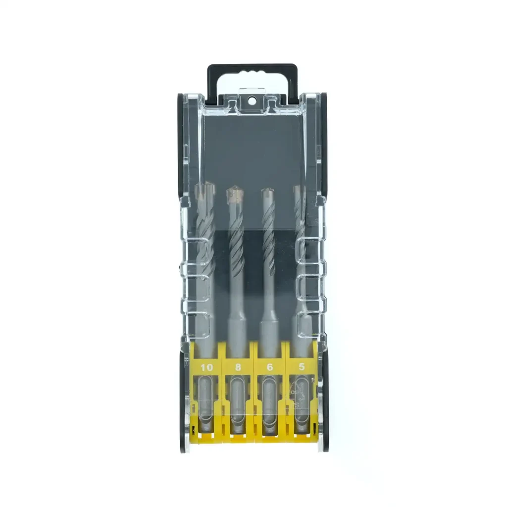 SPEEDY SDS Plus drill bit set 4-piece hammer drill bits for concrete SDS Plus shank masonry drill bits durable stone drilling tools precision hammer drill bits set