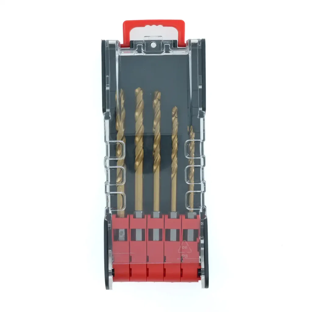 Hex Shank Titanium Coated Twist Drill Bit Set – 9PCS (1/4" Shank)