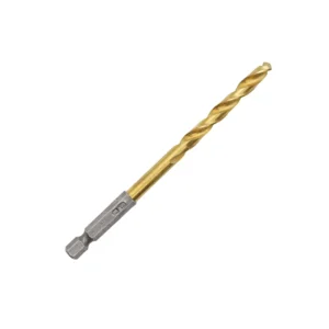 Hex Shank Titanium Coated Twist Drill Bit – 1/4" Shank