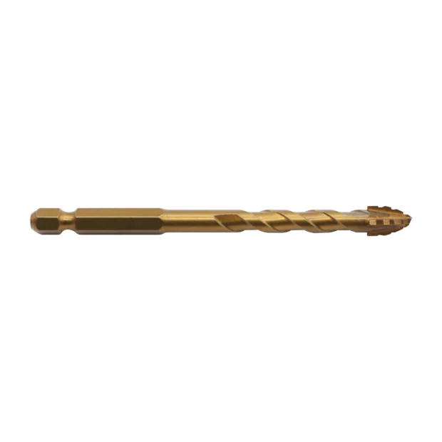 Golden Coated Hex Shank Four-Flute Eccentric Drill Bit