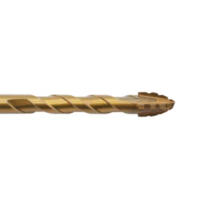 Golden Coated Hex Shank Four-Flute Eccentric Drill Bit