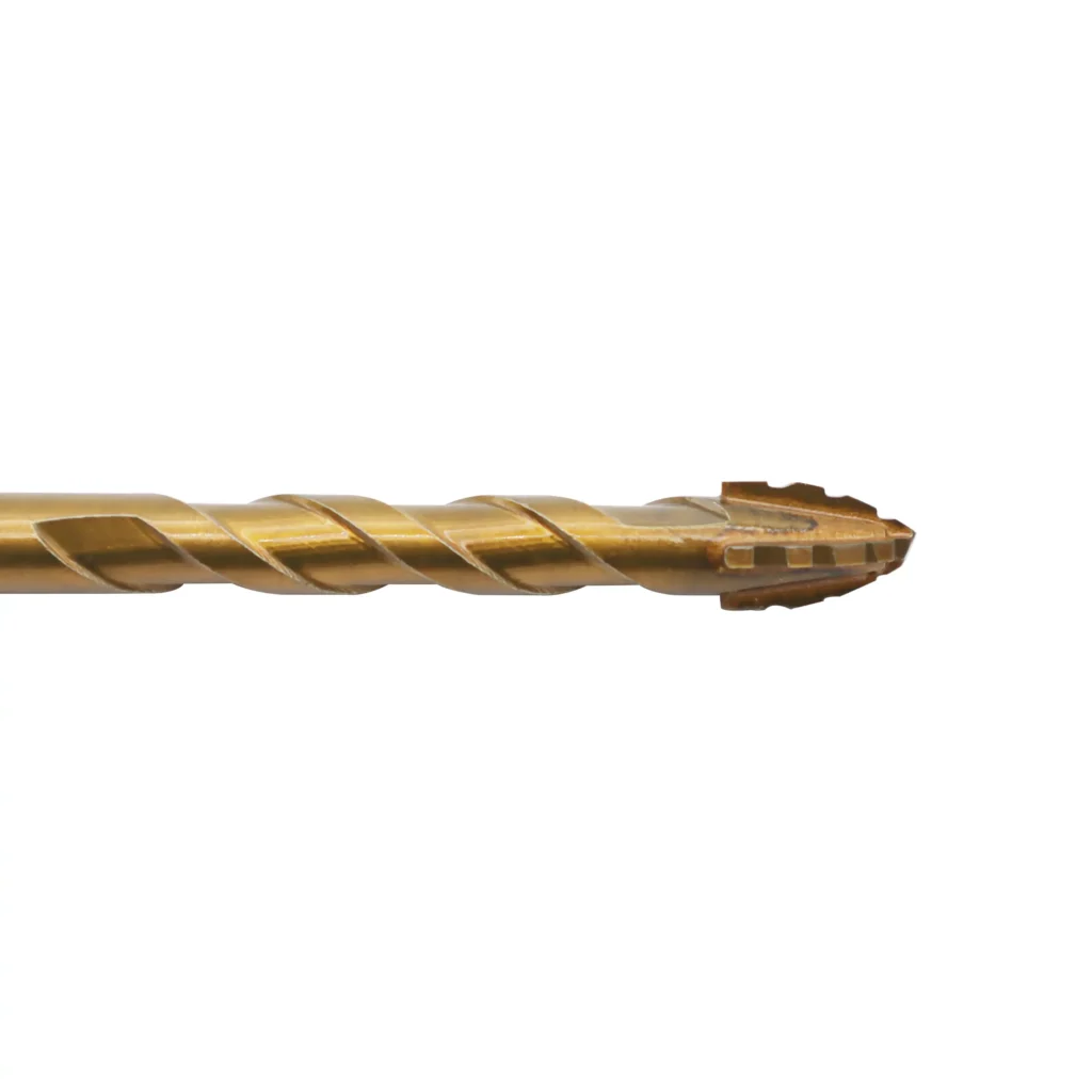 Hex Shank Golden Coating New Four-Flute Sawtooth Eccentric Drill Bit.