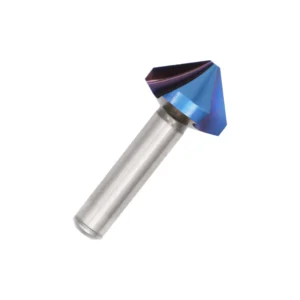 90° 3-Flute HSS Chamfer Drill Bit with Nano Blue Coating (6.3–20.5mm)