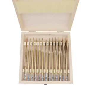 13PCS TiN Coated Spade Drill Bit Set with Quick Change Shank