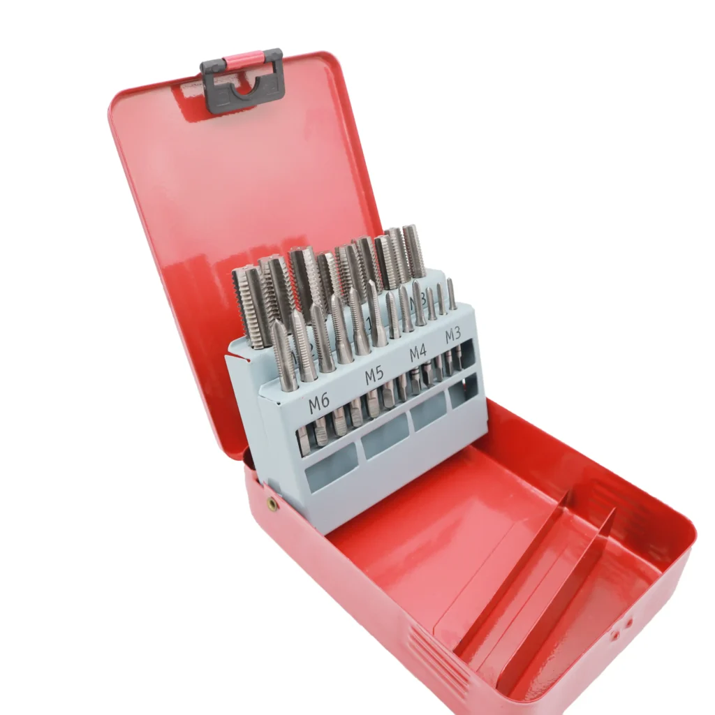 Hand Tap Set HSS 21PCS M3-M12 DIN352 in Metal Case