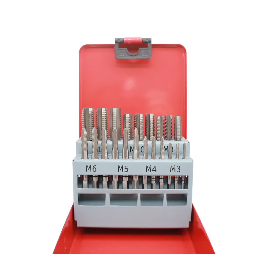 Hand Tap Set HSS 21PCS M3-M12 DIN352 in Metal Case